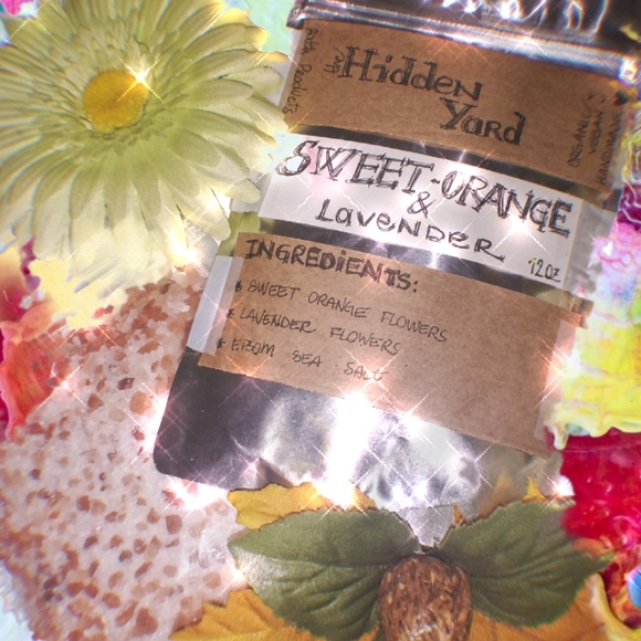 Vegan Organic Bath Salt Sweet Orange Lavender - Picture 1 of 4